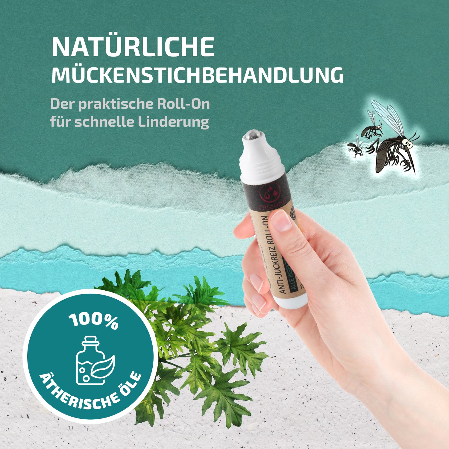 Insektenstichheiler - Gel - mit Pflanzenextrakten - OLLEENO