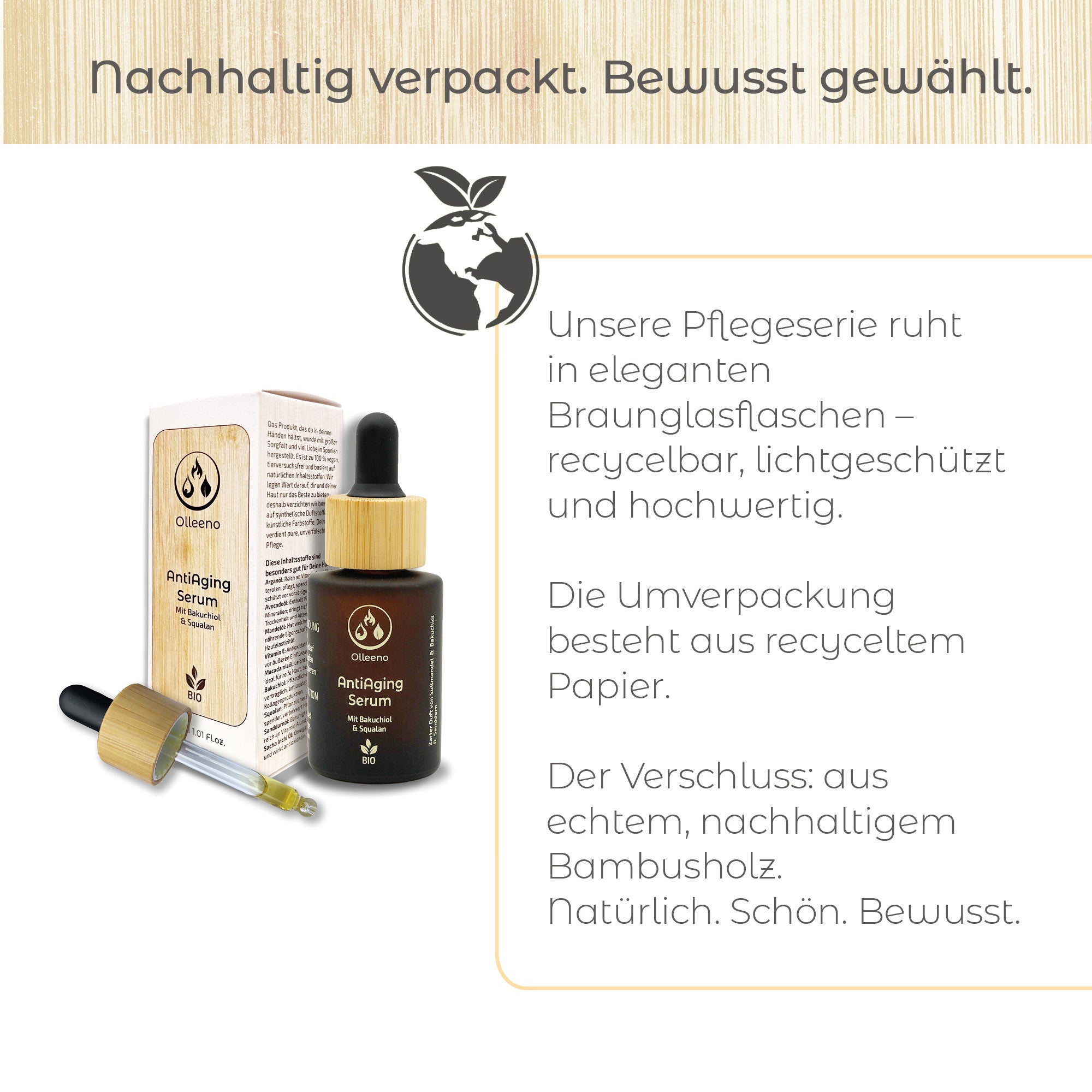 Bio Anti-Aging Serum 30ml mit Squalan & Bakuchiol – vegan & pflanzenbasiert