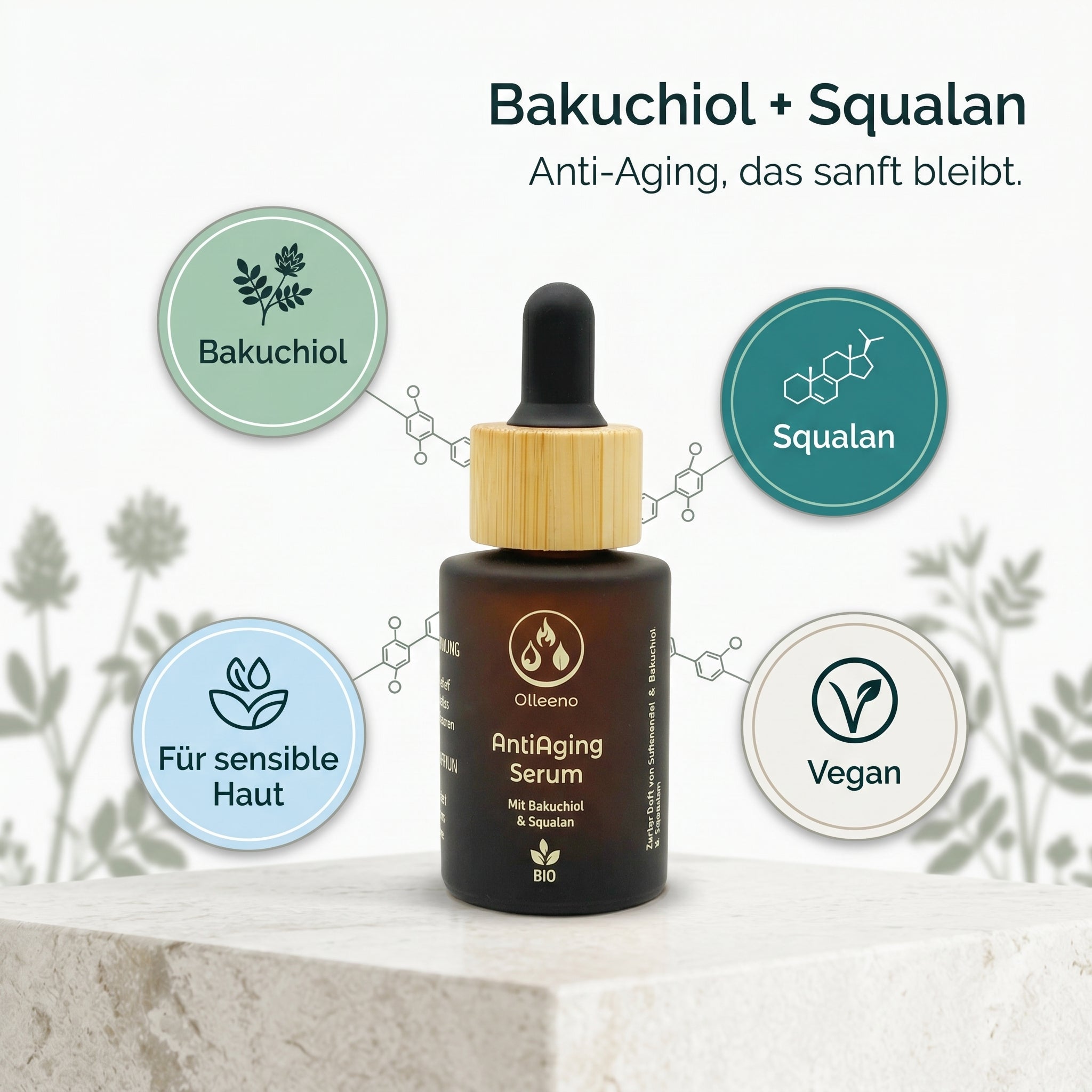 Pflanzliches Anti-Aging Serum 30ml – Retinol-Effekt ohne Brennen