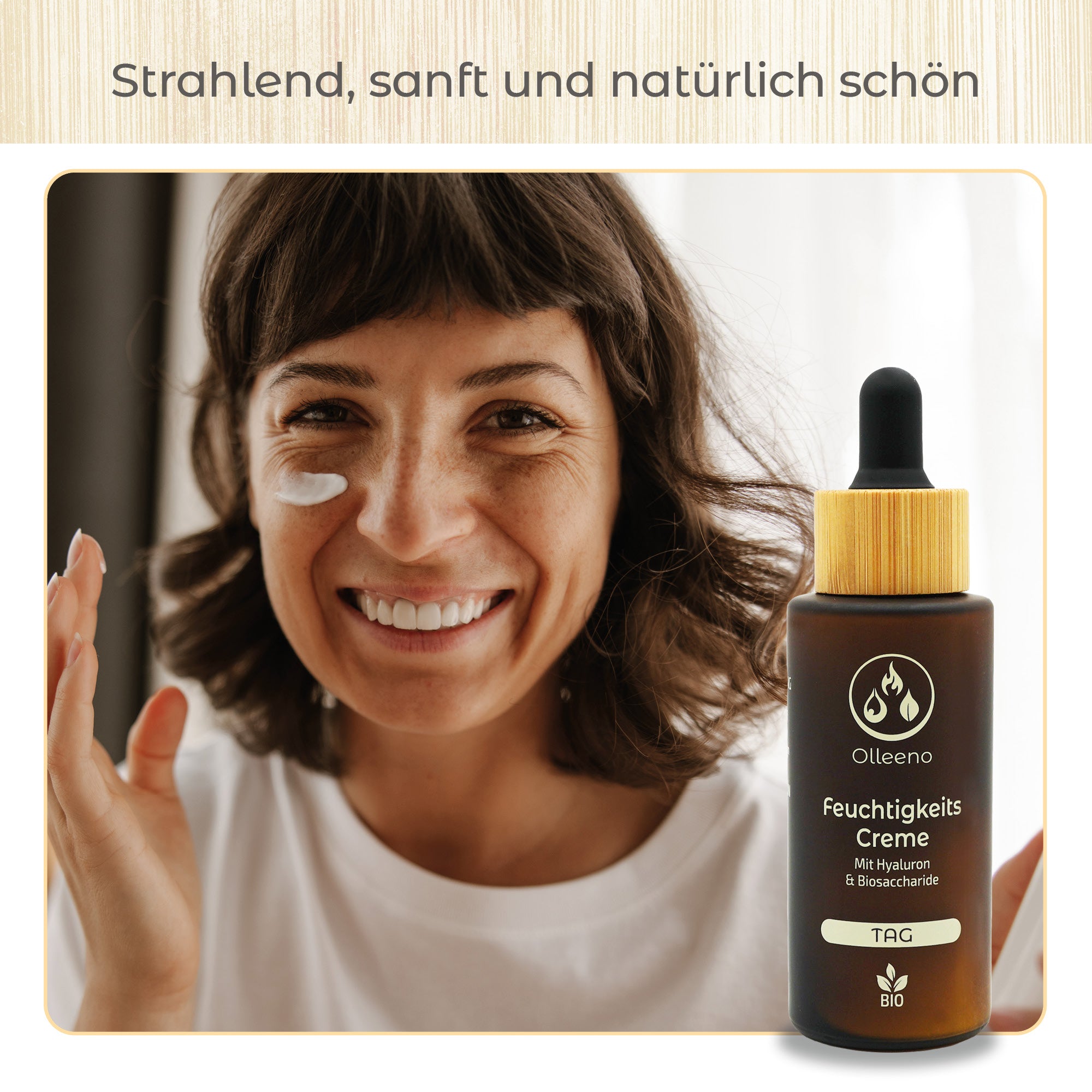 Bio Feuchtigkeitscreme 50ml mit Hyaluron & Vitamin C – vegan & hydratisierend