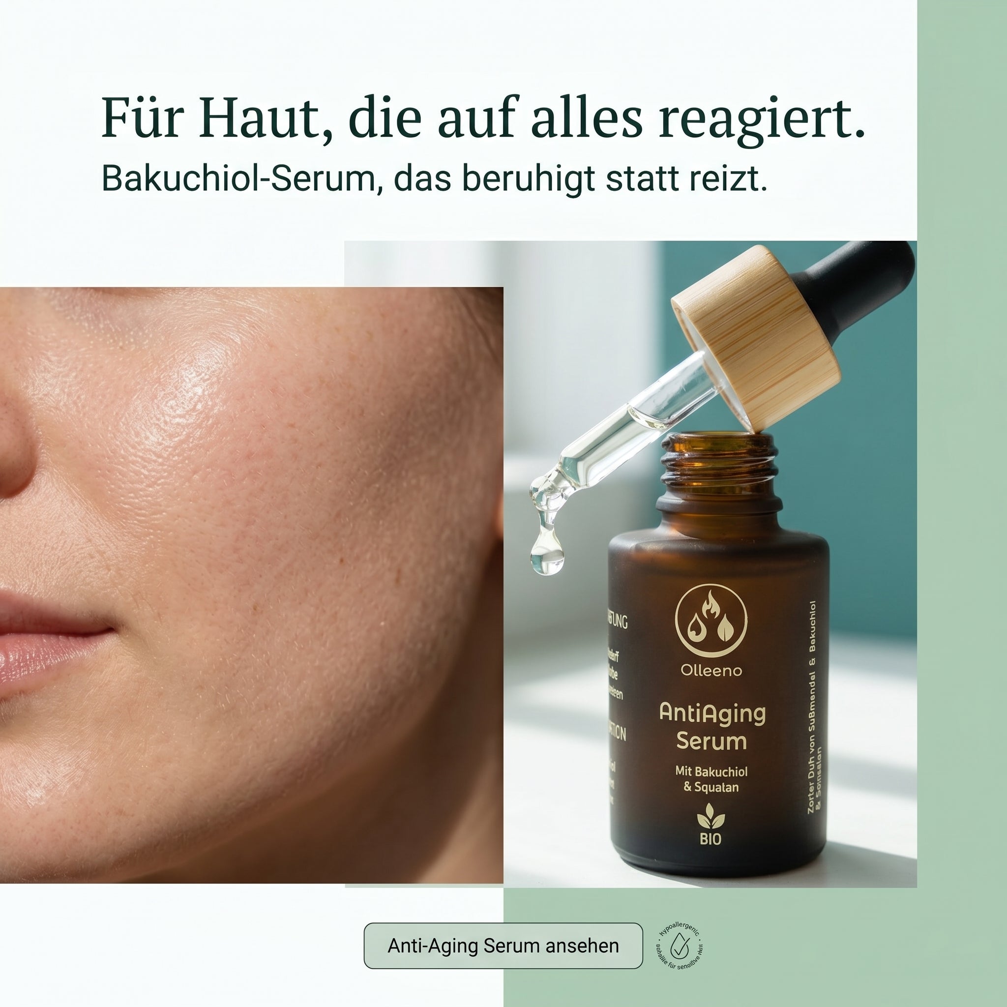 Pflanzliches Anti-Aging Serum 30ml – Retinol-Effekt ohne Brennen
