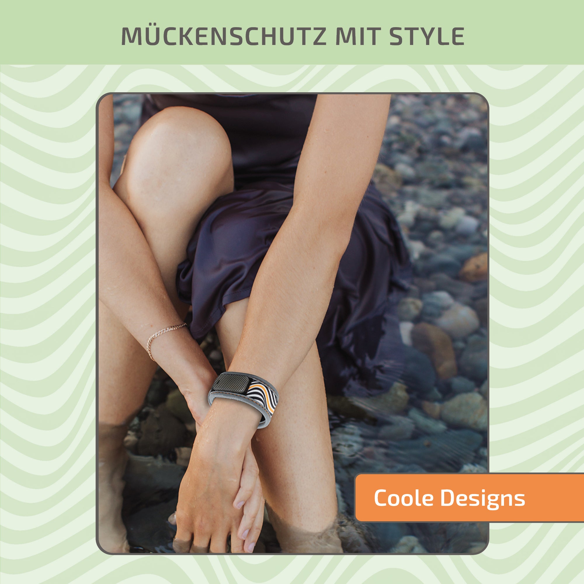 Mückenschutz Armband aus Neoprene DEET-frei, wiederverwendbar & wasserfest