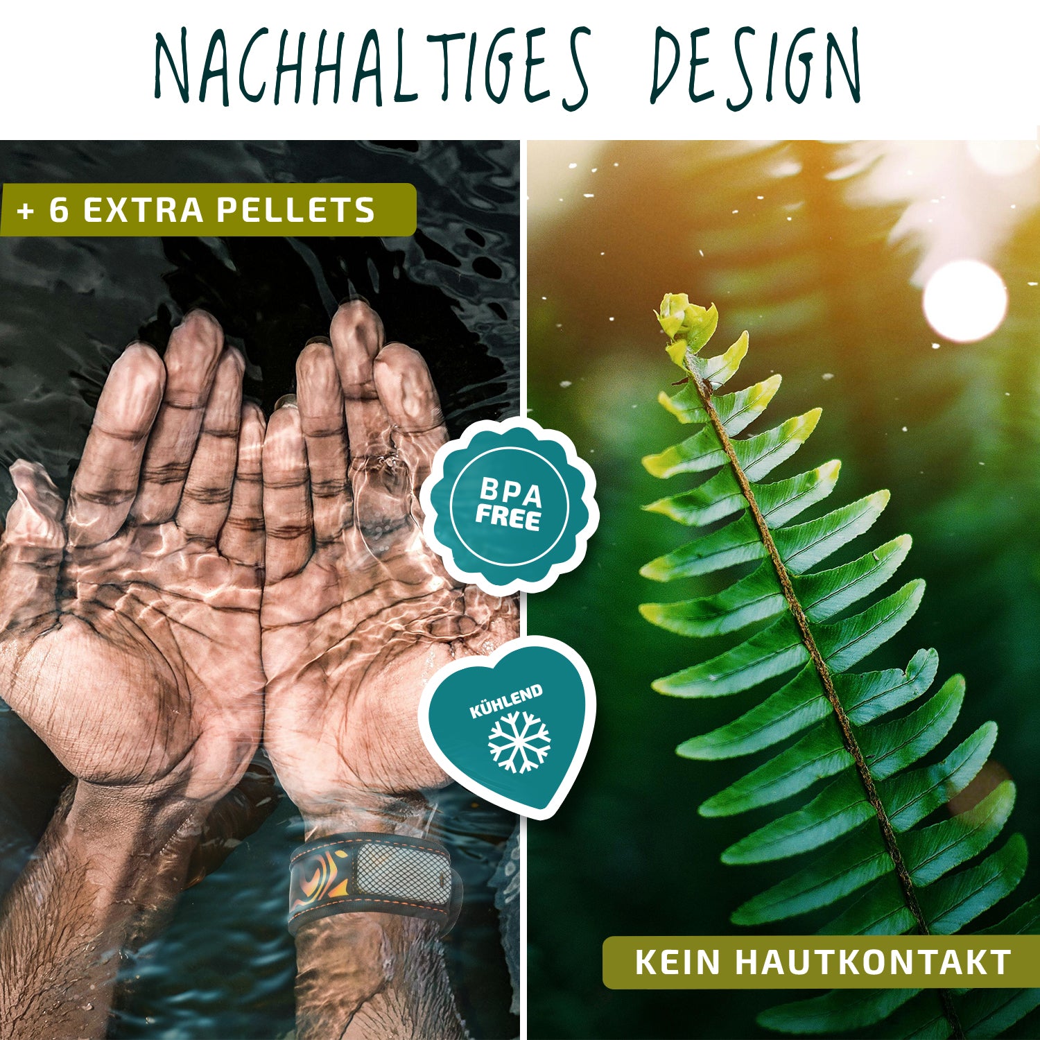 3 Designer Neoprene Mückenschutz-Armbänder + 3 Pellets – wiederverwendbar, reisegeeignet & lang anhaltender Schutz mit pflanzlich basierten Ölen