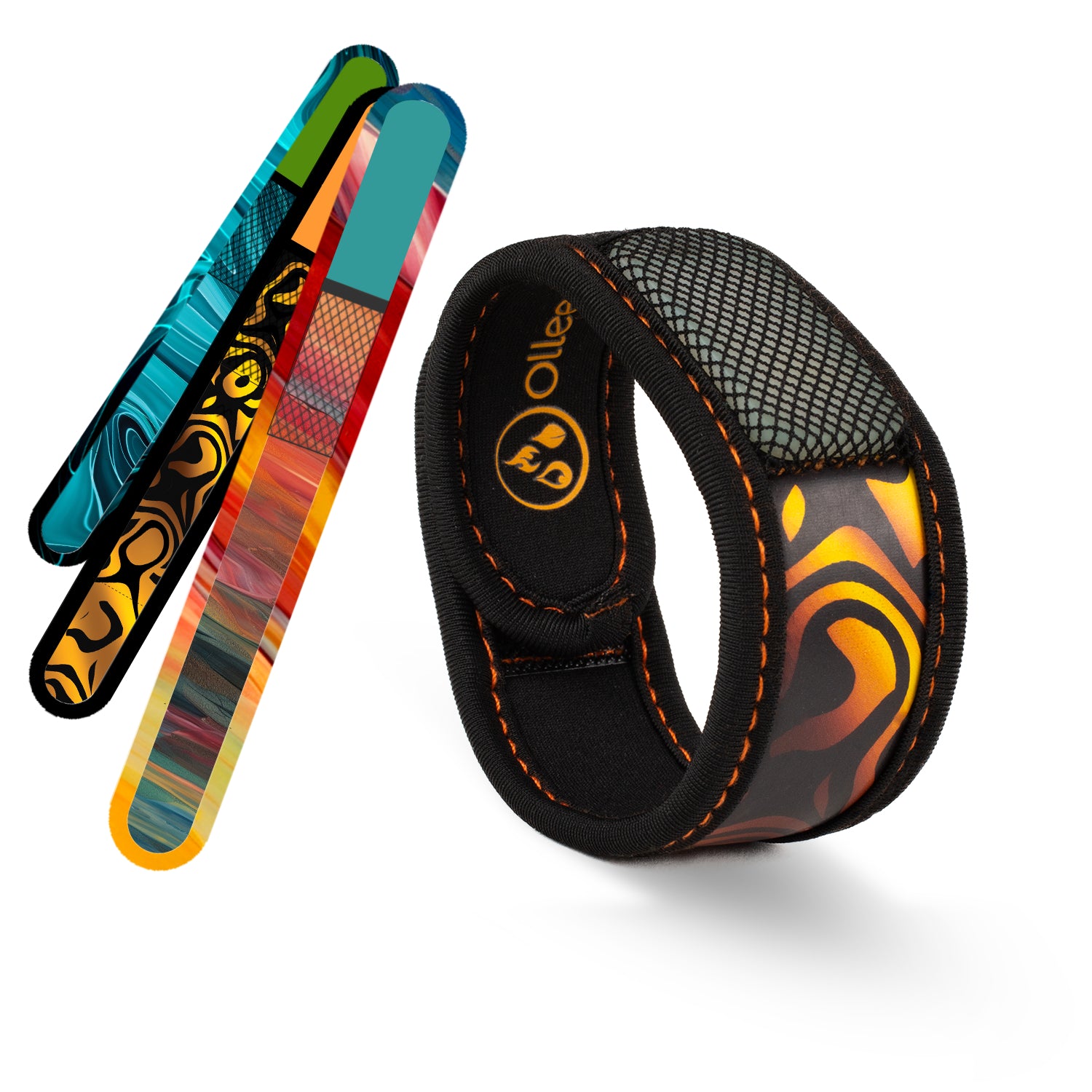 3 Designer Neoprene Mückenschutz-Armbänder + 3 Pellets – wiederverwendbar, reisegeeignet &  lang anhaltender Schutz  mit pflanzlich basierten Ölen