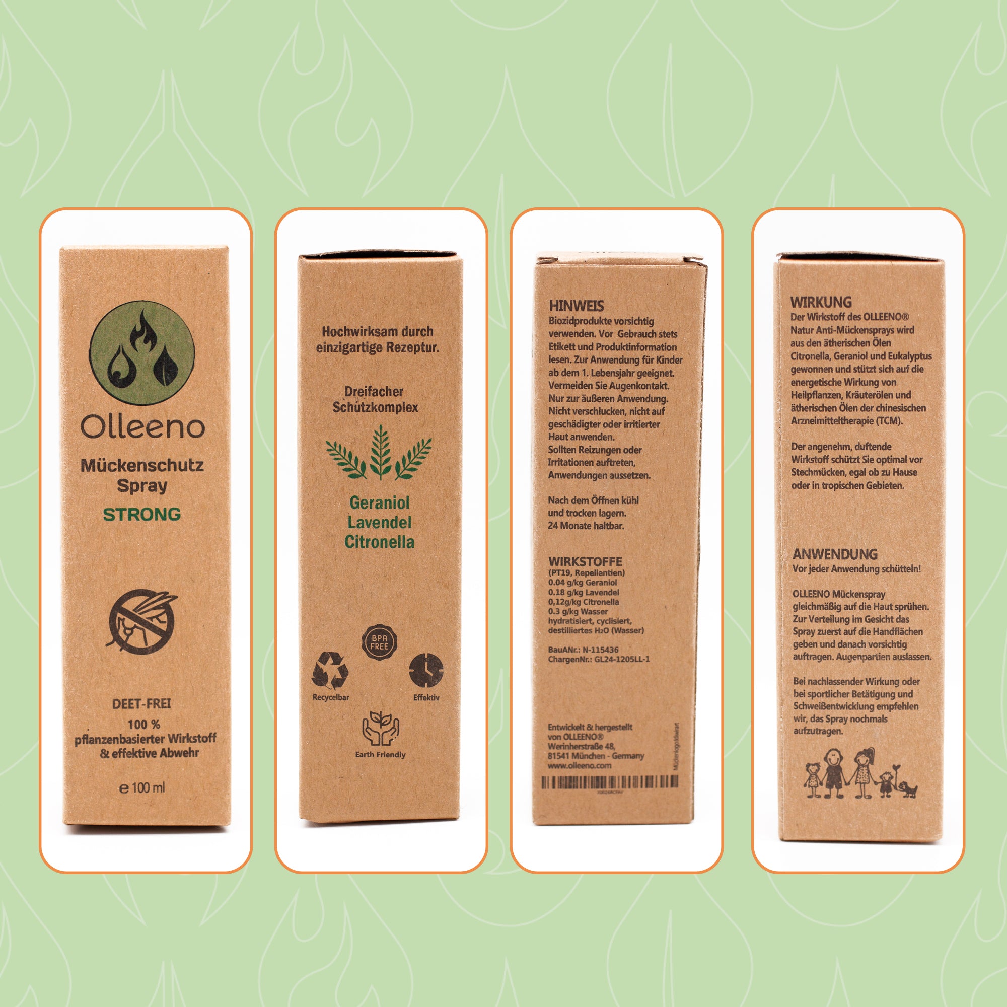 Mückenspray STRONG - Pflanzliche Inhaltsstoffe & ätherische Öle - Langanhaltender Schutz - 100ml