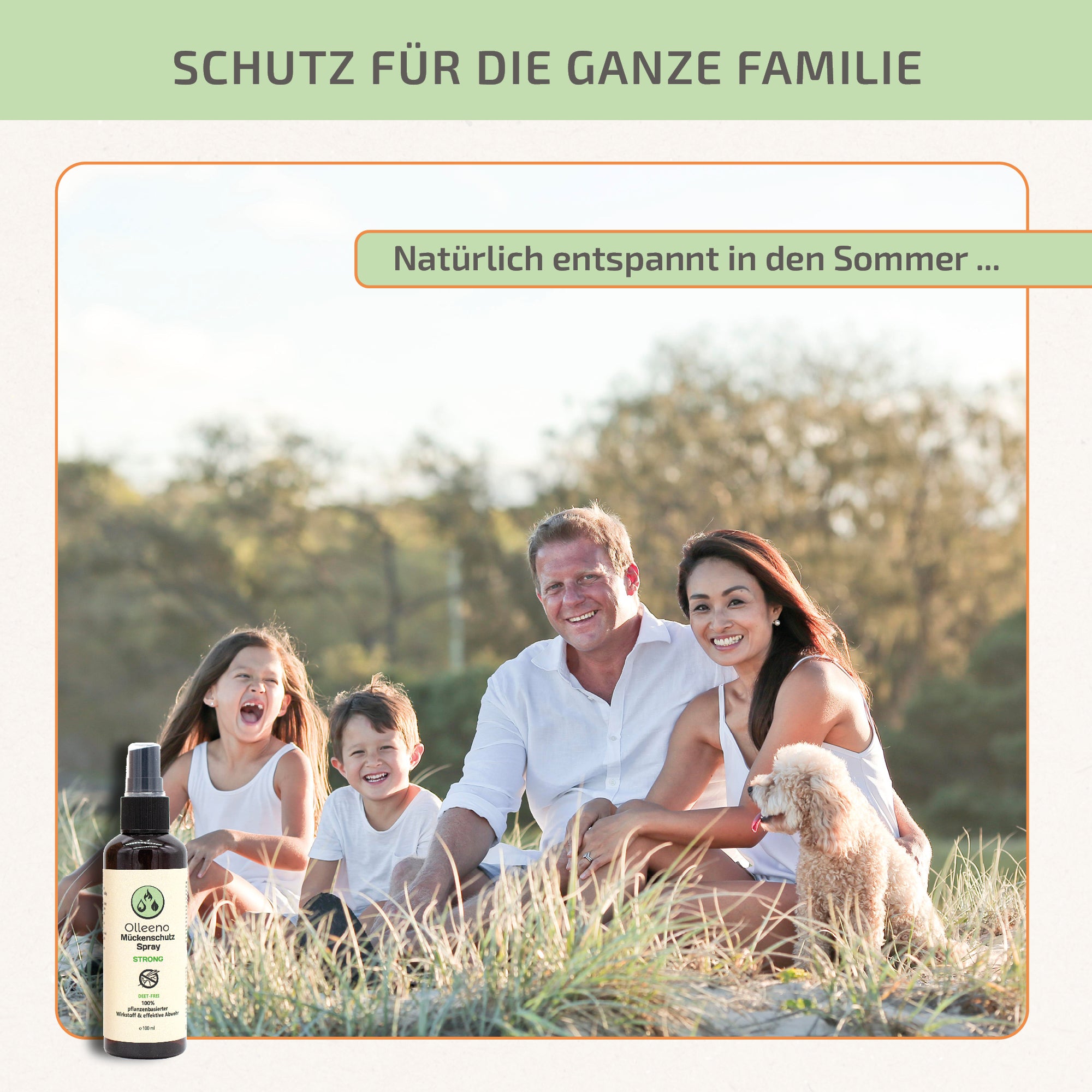 Mückenspray STRONG - Pflanzliche Inhaltsstoffe & ätherische Öle - Langanhaltender Schutz - 100ml
