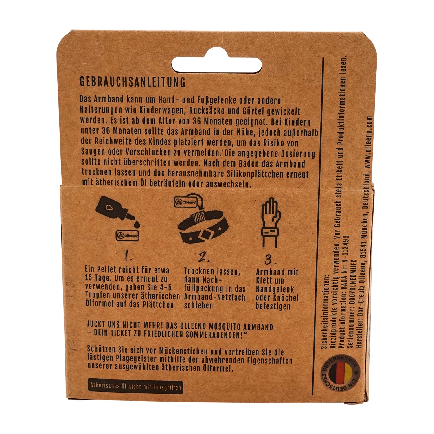 3 Designer Neoprene Mückenschutz-Armbänder + 3 Pellets – wiederverwendbar, reisegeeignet & lang anhaltender Schutz mit pflanzlich basierten Ölen