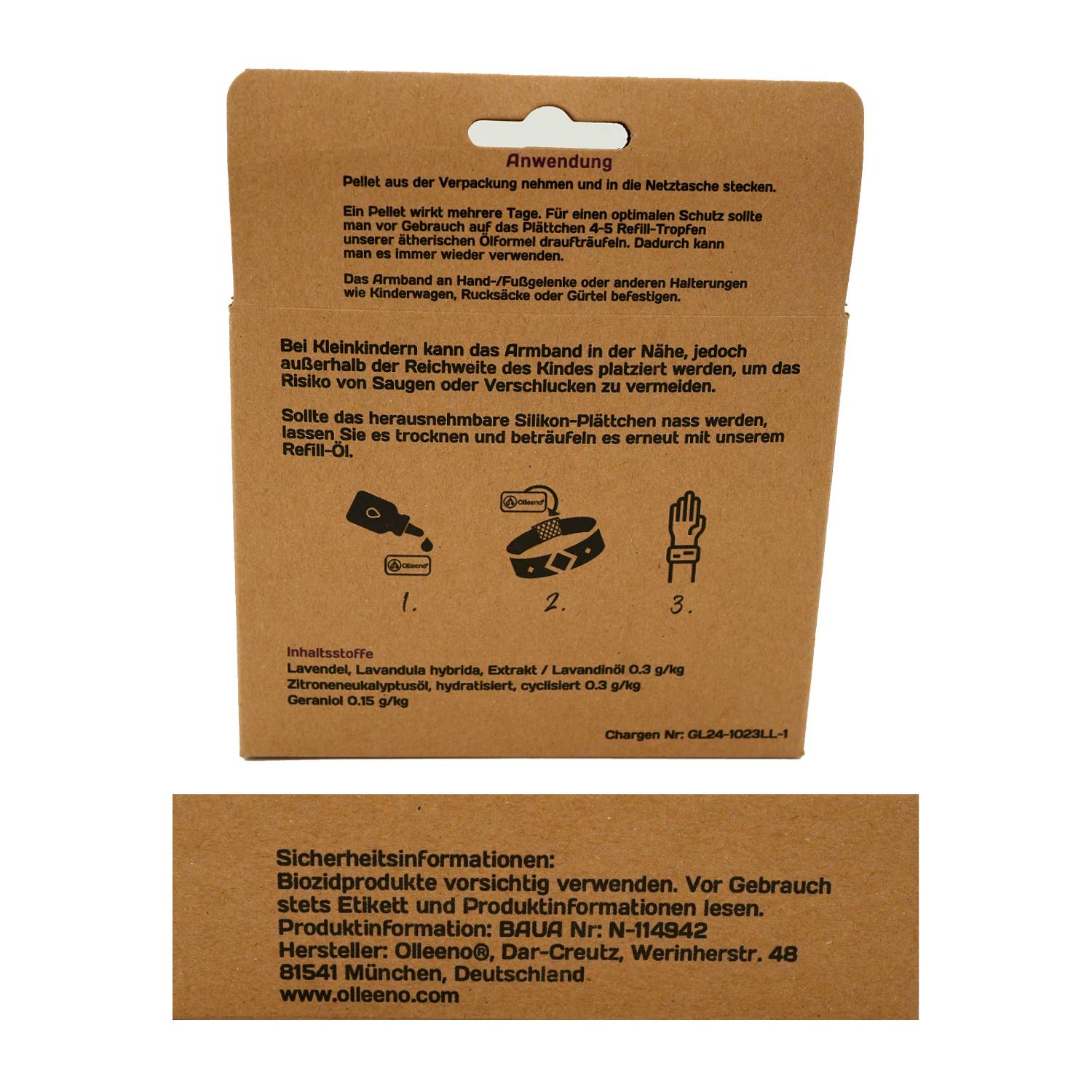 Mückenschutz SET: 2 Neoprene Armbänder + 4 Ersatzpellets + Nachfüllöl 🌱
