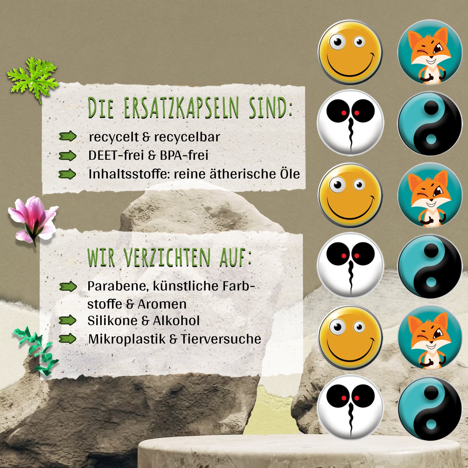 Anti-Mücken Nachfüllkapseln Clips (12 Stück) - OLLEENO