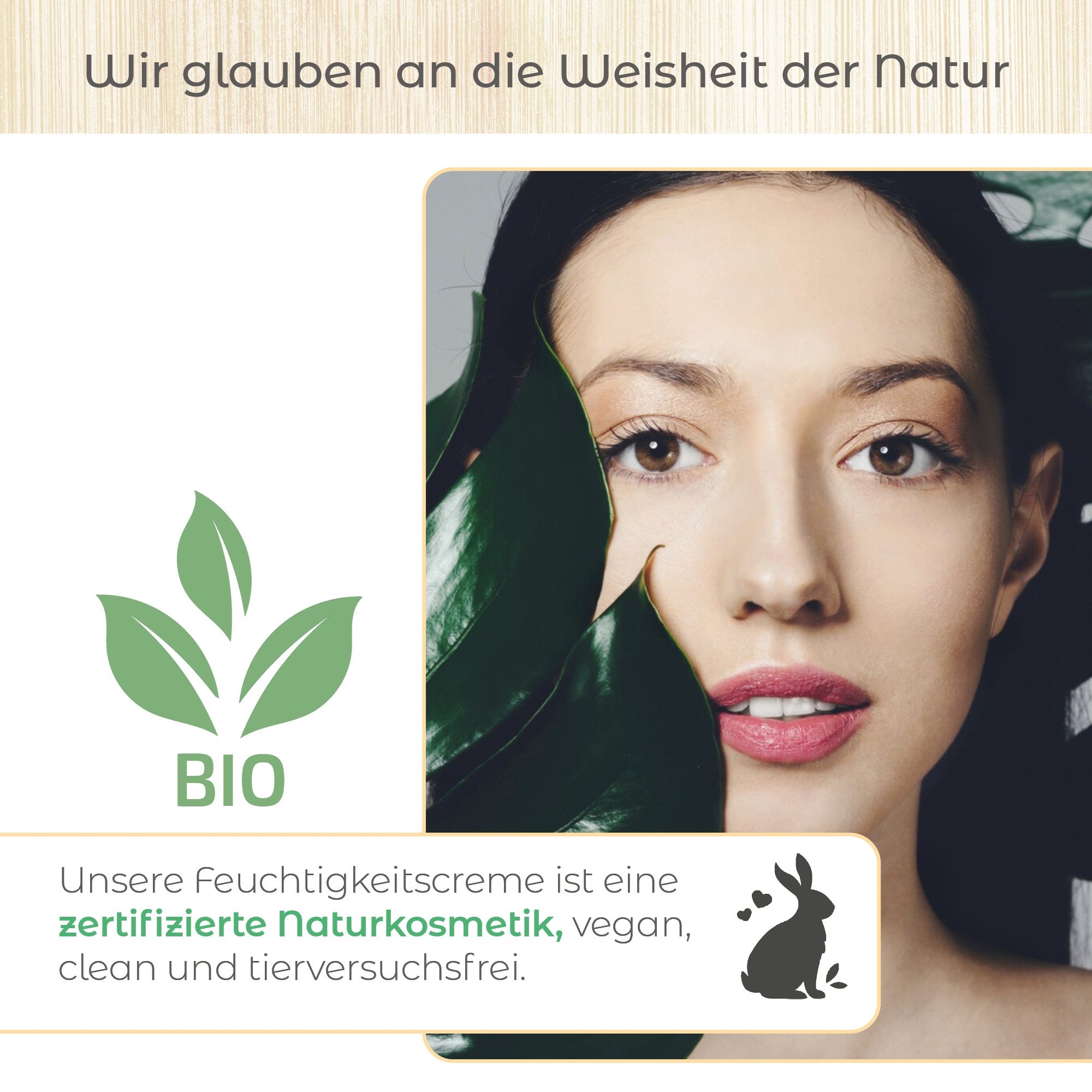 Bio Feuchtigkeitscreme 50ml mit Hyaluron & Vitamin C – vegan & hydratisierend