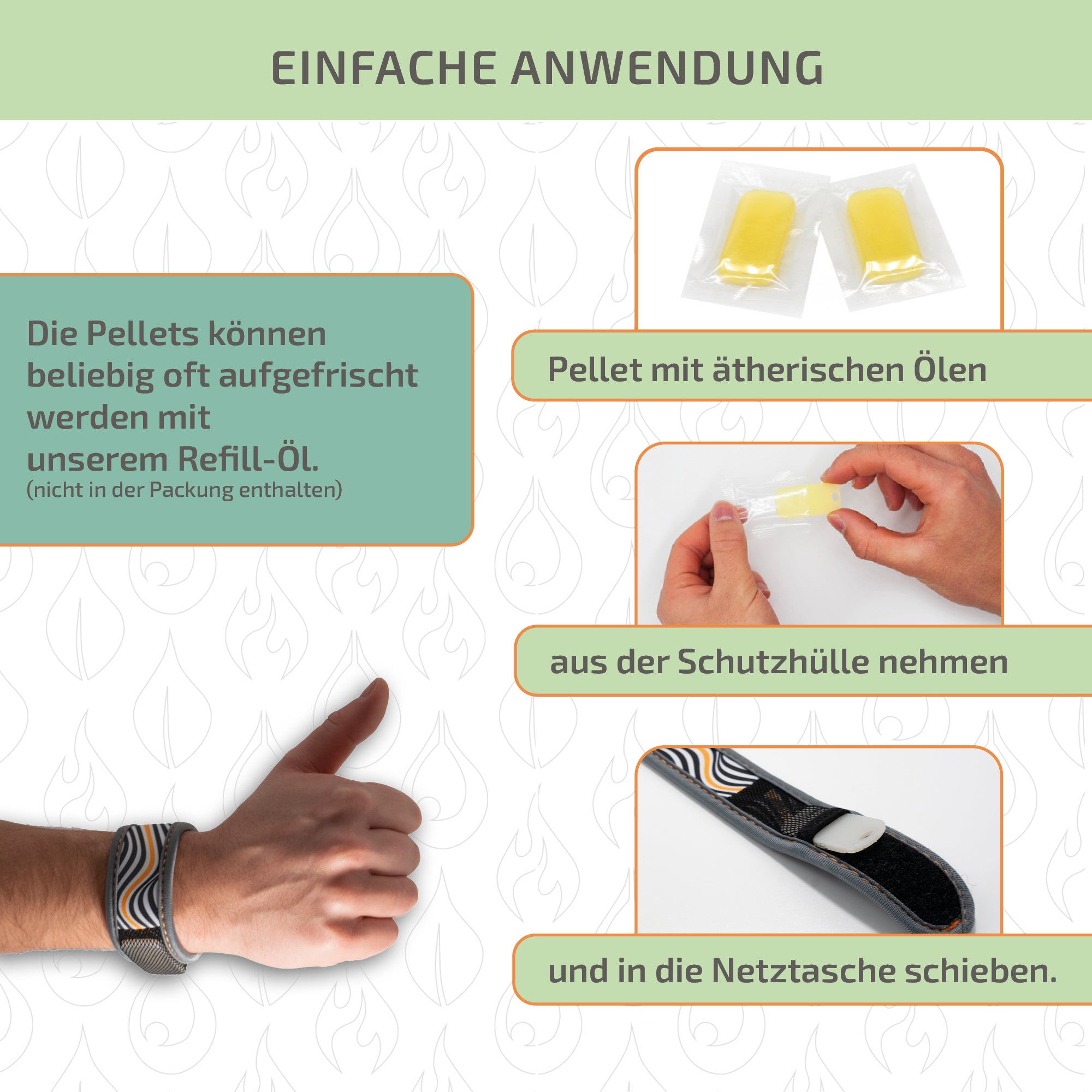 Mückenschutz Armband aus Neoprene DEET-frei, wiederverwendbar & wasserfest