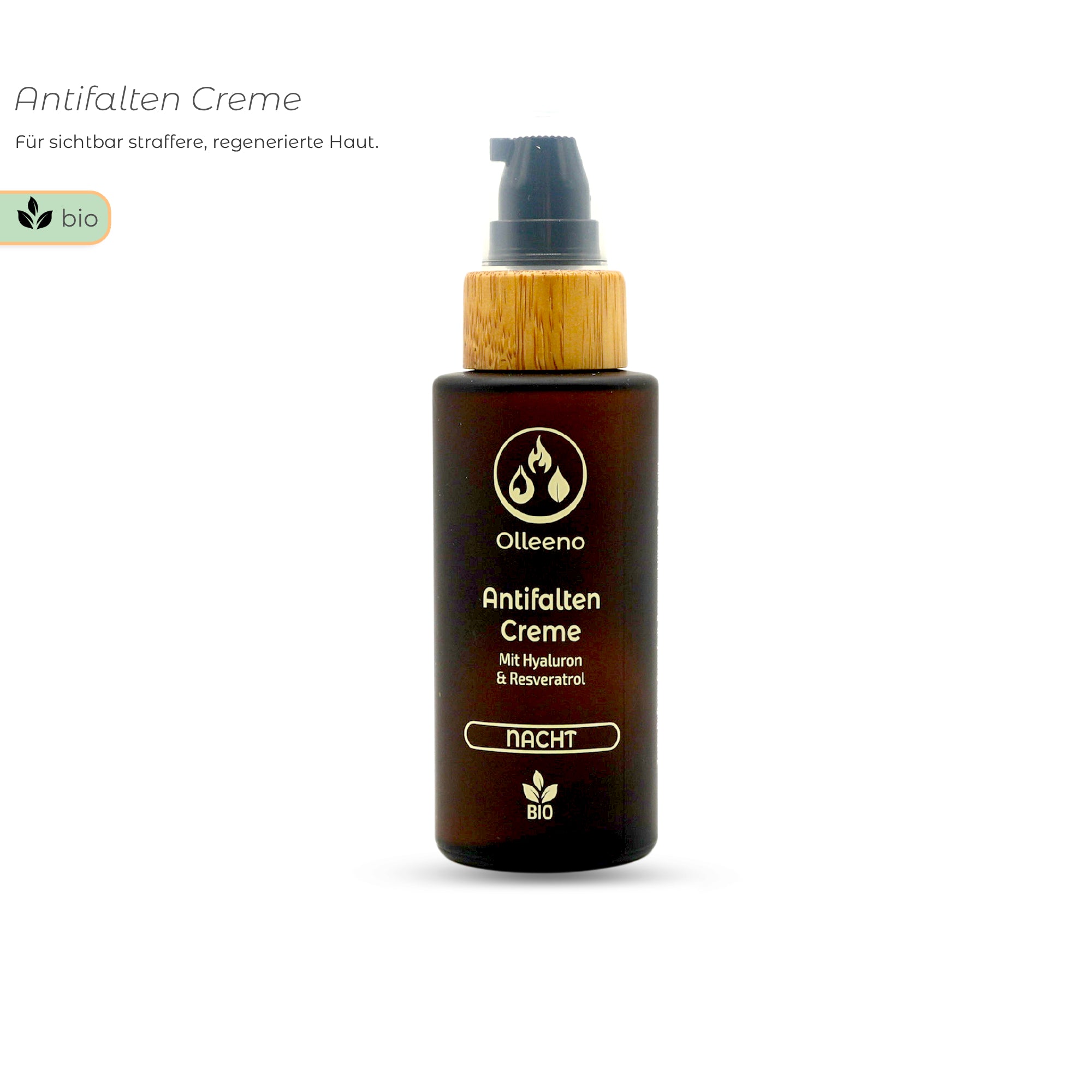 Bio Antifalten Creme 50ml mit Hyaluron & Resveratrol – vegan & straffend