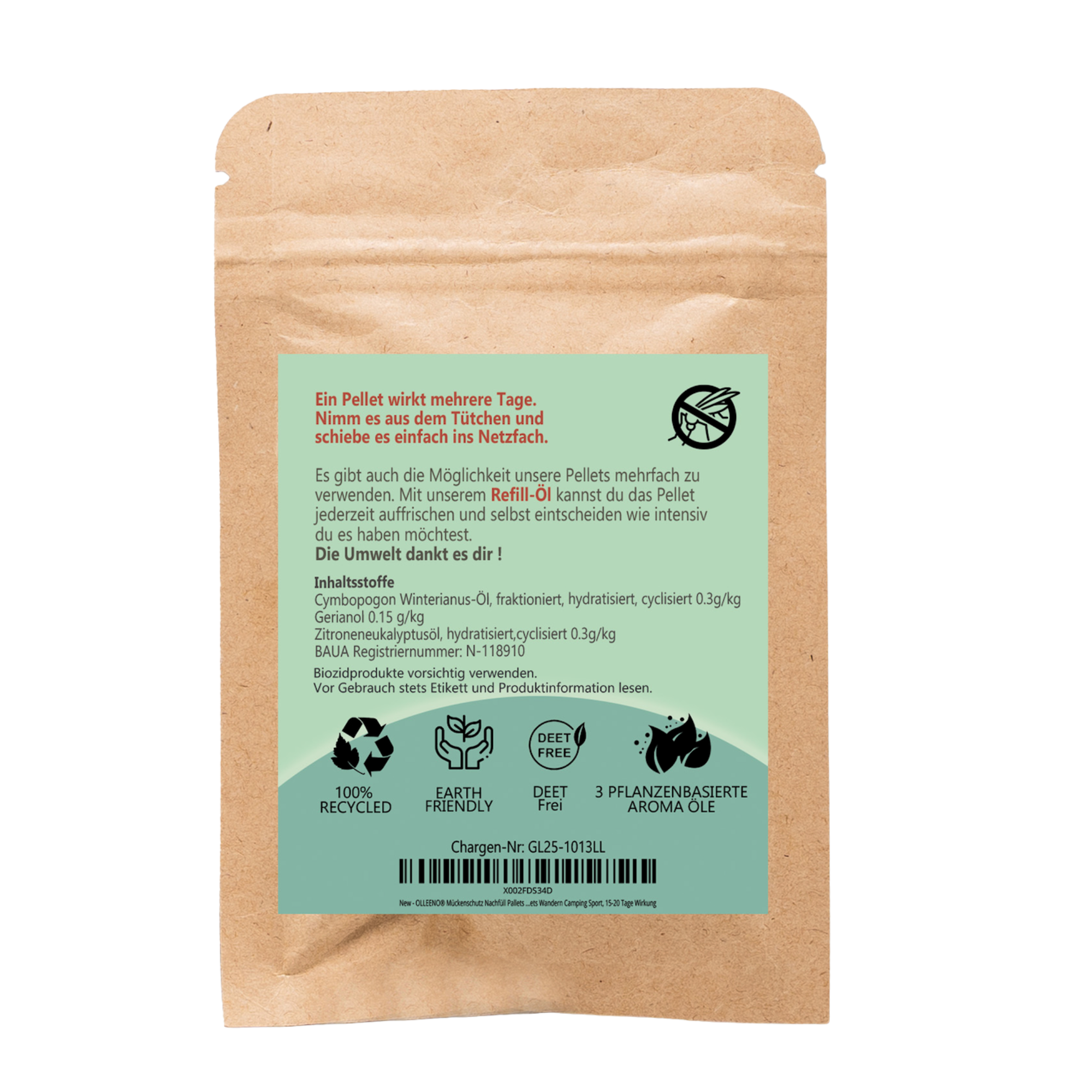 Ersatz-Pellets für Mückenarmband (5 Stück)