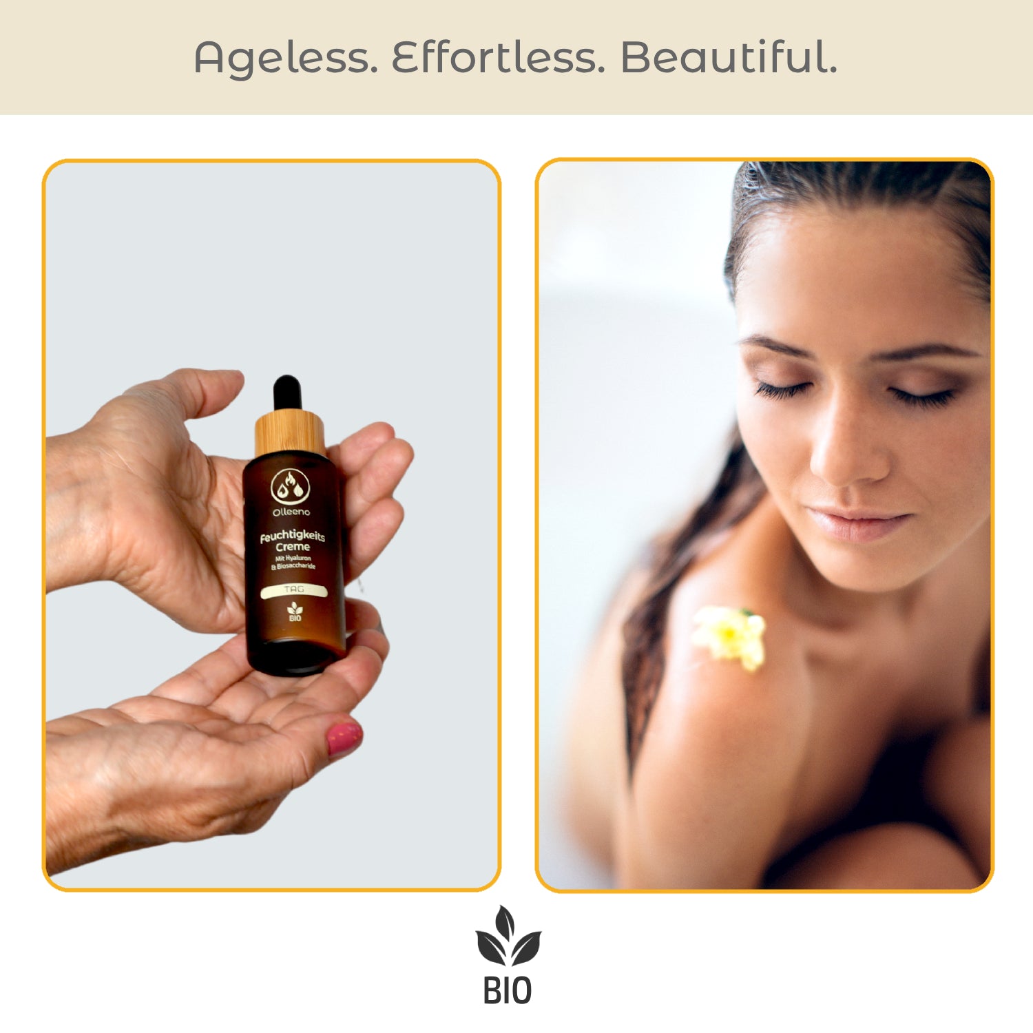 Bio Feuchtigkeitscreme 50ml mit Hyaluron & Vitamin C – vegan & hydratisierend